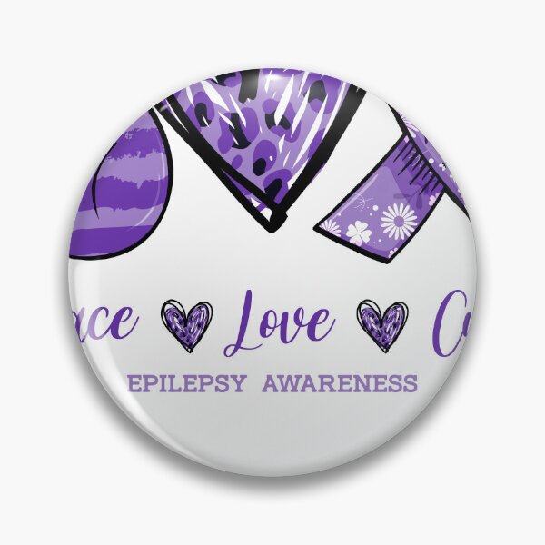 Item preview, Peace Love Cure Epilepsy Awareness Caring Support Fighting Shirt  designed and sold by Master Jay.
