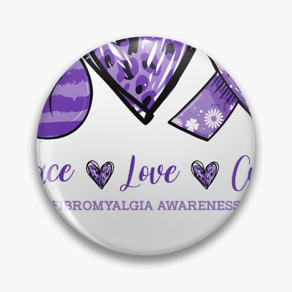 Item preview, Peace Love Cure Fibromyalgia Awareness Caring Support Shirt  designed and sold by Master Jay.