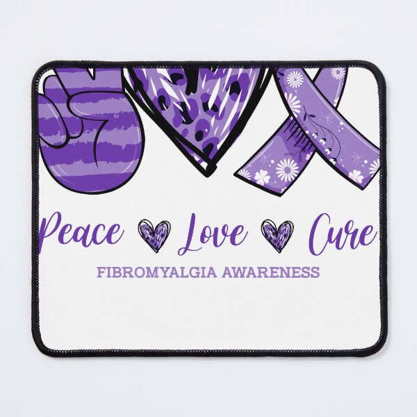 Item preview, Peace Love Cure Fibromyalgia Awareness Caring Support Shirt  designed and sold by Master Jay.