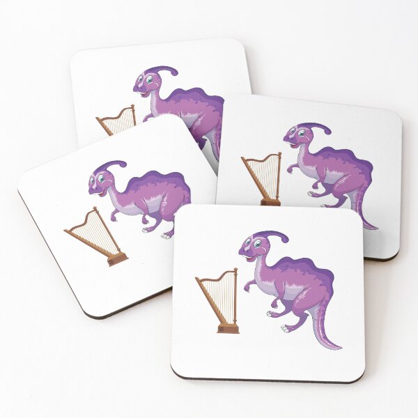 Item preview, Dinosaur Playing Harp ,Funny Good Purple Dinosaur Harp Lovers Art designed and sold by pedrored369.
