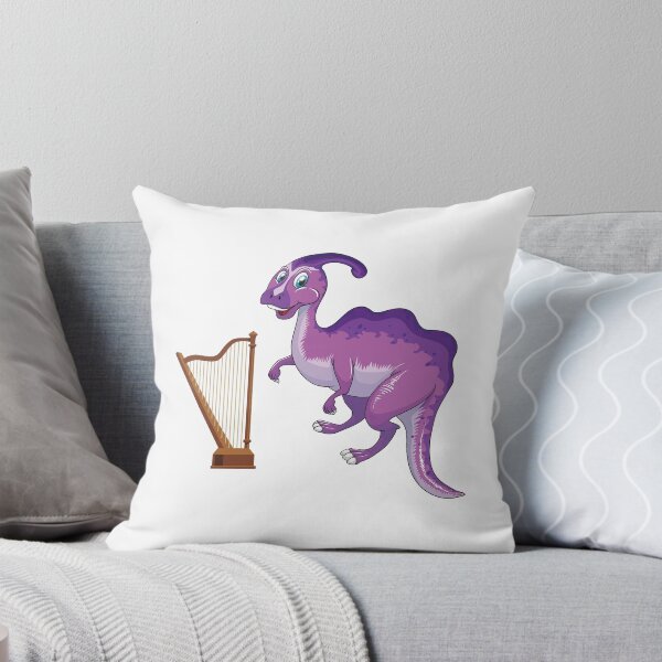 Item preview, Dinosaur Playing Harp ,Funny Good Purple Dinosaur Harp Lovers Art designed and sold by pedrored369.