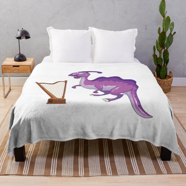 Item preview, Dinosaur Playing Harp ,Funny Good Purple Dinosaur Harp Lovers Art designed and sold by pedrored369.