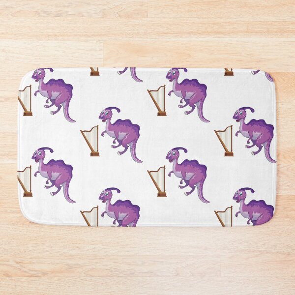 Item preview, Dinosaur Playing Harp ,Funny Good Purple Dinosaur Harp Lovers Art designed and sold by pedrored369.