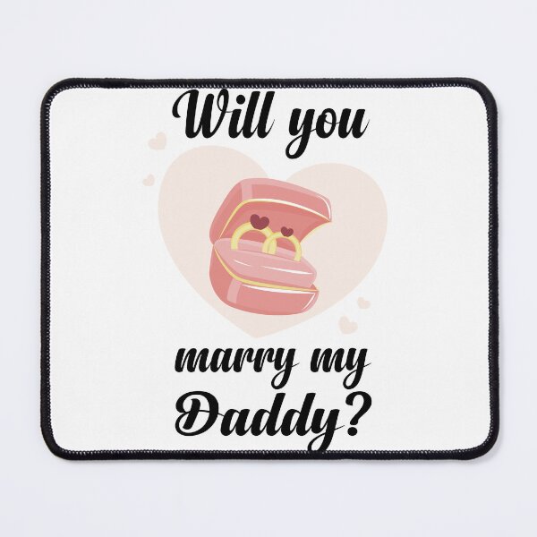 Item preview, Will you marry my daddy marriage proposal baby onesie designed and sold by Tiny-Piggy.