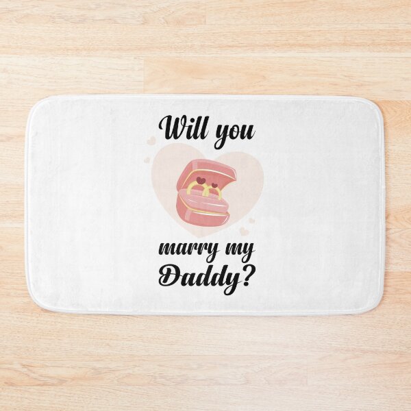 Item preview, Will you marry my daddy marriage proposal baby onesie designed and sold by Tiny-Piggy.