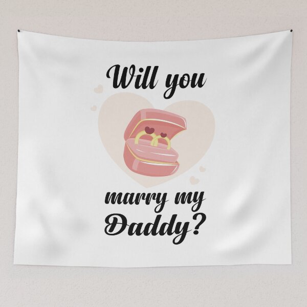 Item preview, Will you marry my daddy marriage proposal baby onesie designed and sold by Tiny-Piggy.