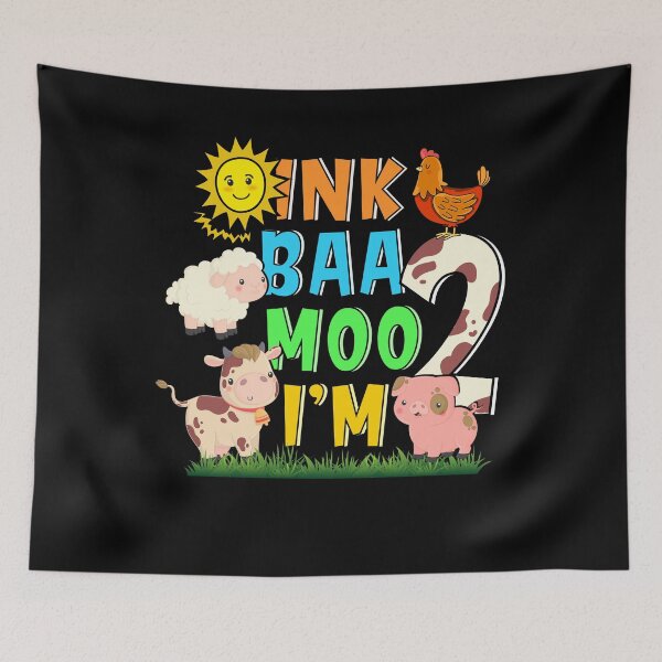 Item preview, Oink Baa Neigh Cluck Moo I'm 2 Yrs Old Farm Theme Birthday designed and sold by moonligh1996.