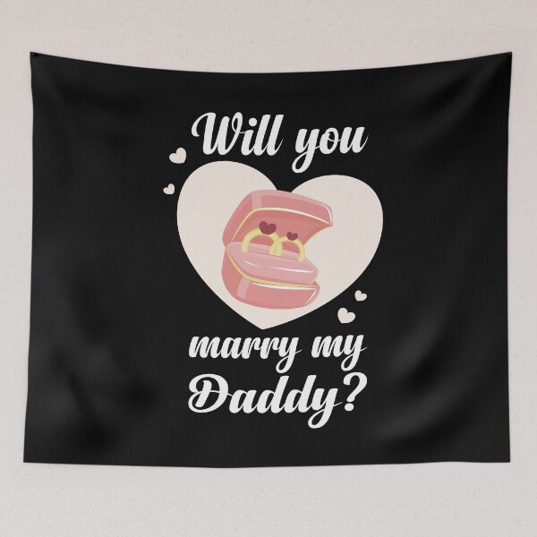 Item preview, Will you marry my daddy marriage proposal baby onesie designed and sold by Tiny-Piggy.
