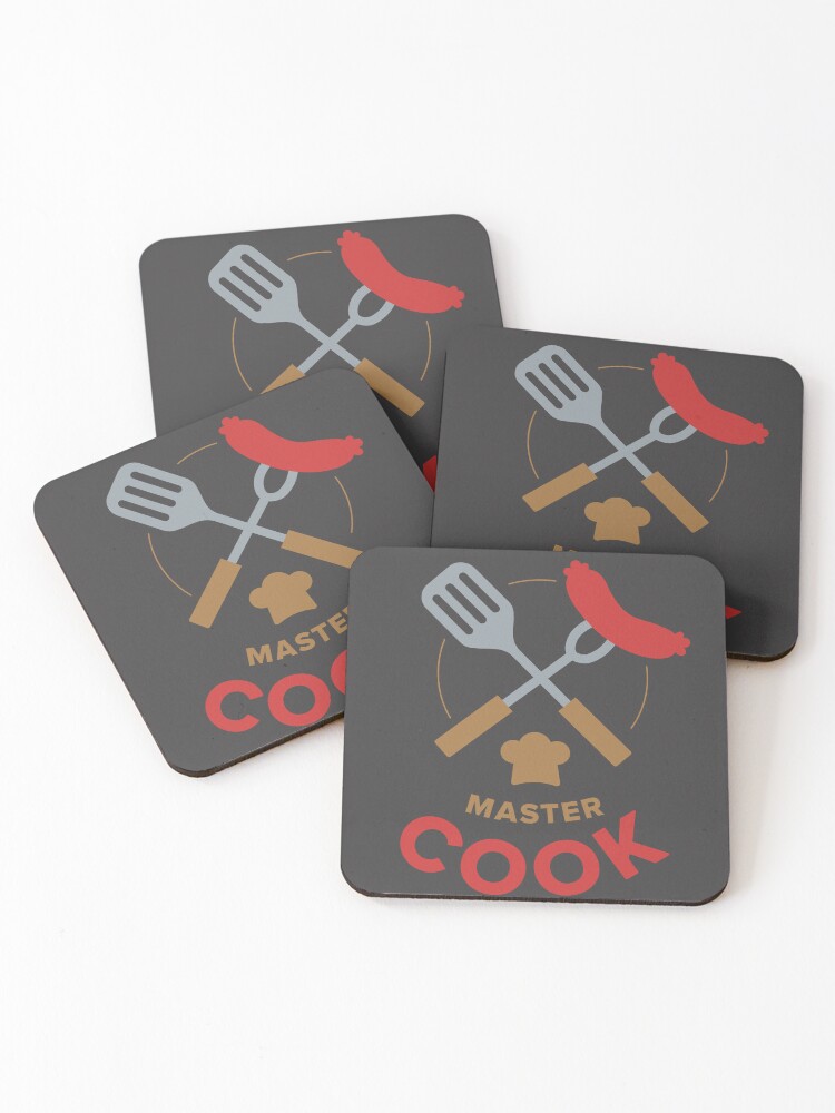 Thumbnail 1 of 5, Coasters (Set of 4), Master Cook designed and sold by Chefkarine1.