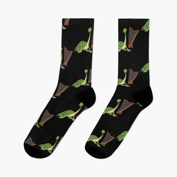 Item preview, Dinosaur Playing Harp ,Funny Good Dinosaur Harp Lovers Green Cute Dinosaur Art designed and sold by pedrored369.