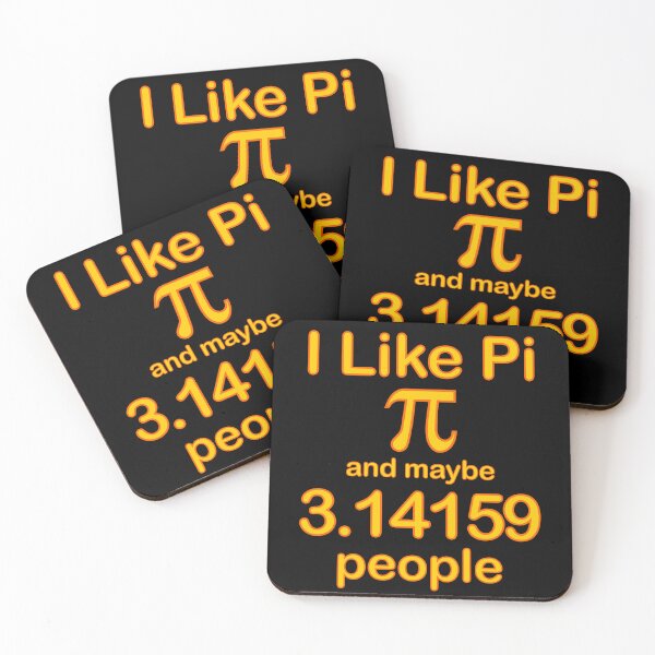 Item preview, I Like Pi And Maybe 3.14159 People, Clever Math Humor Yellow Text designed and sold by artfulnotebook.