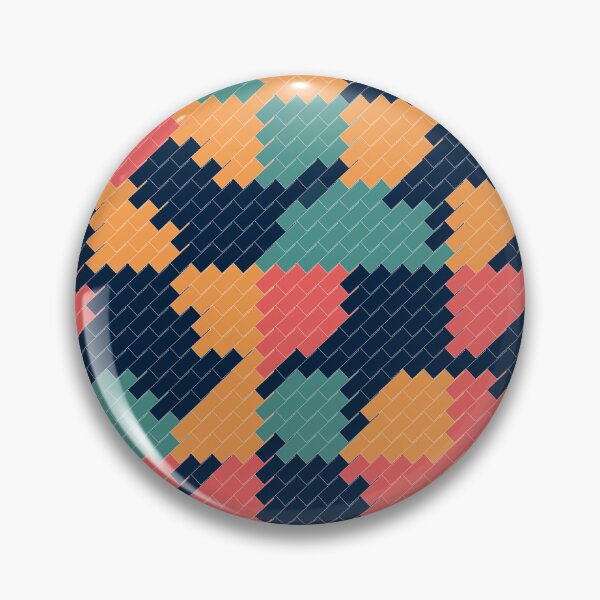 Item preview, Peach and blue pixel pattern designed and sold by TheCosmoWest.