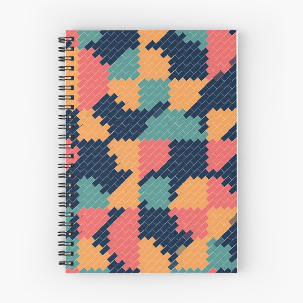 Item preview, Peach and blue pixel pattern designed and sold by TheCosmoWest.