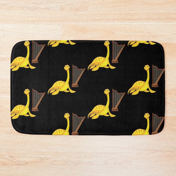Item preview, Dinosaur Playing Harp ,Funny Good Dinosaur Harp Lovers Yellow Cute Dinosaur Art designed and sold by pedrored369.
