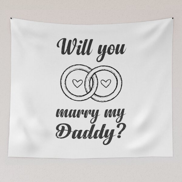Item preview, Will you marry my daddy marriage proposal baby onesie designed and sold by Tiny-Piggy.