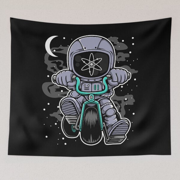Item preview, Astronaut Cosmos ATOM Coin To The Moon Crypto Token Wallet designed and sold by shannange.