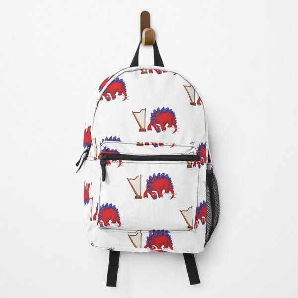 Item preview, Dinosaur Playing Harp ,Funny Good Dinosaur Harp Lovers Cool Red Blue Design designed and sold by pedrored369.