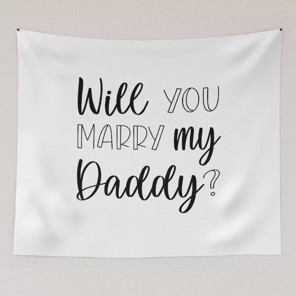 Item preview, Will you marry my daddy marriage proposal baby onesie designed and sold by Tiny-Piggy.