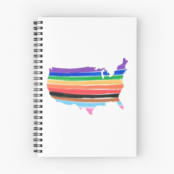 Item preview, USA map Progressive Rainbow Flag  designed and sold by acediscovery.