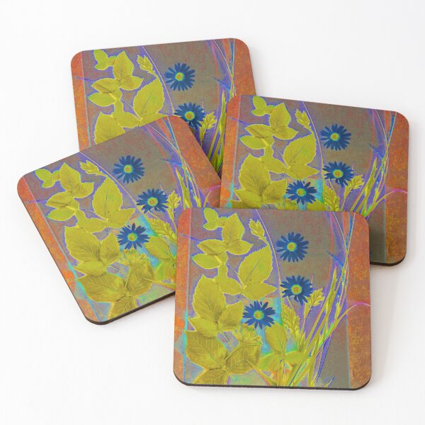 Item preview, Daisy in The Grass, Blackberry Leaves Red Blue designed and sold by SpiritGifts.