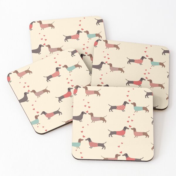 Item preview, Dachshund Love Pattern designed and sold by Daschunddesigns.