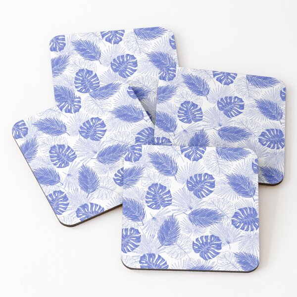 Item preview, Tropical Palm Trees Pattern (blue) designed and sold by Dorina Larsdotter.
