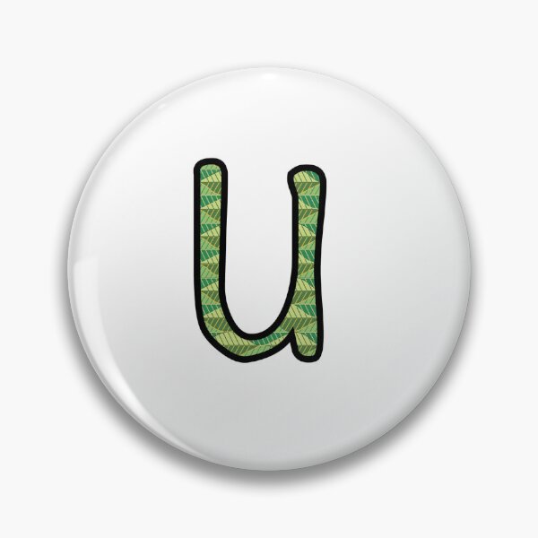 Item preview, Green Leaves Lowercase Letter u designed and sold by UrsulaFashion.