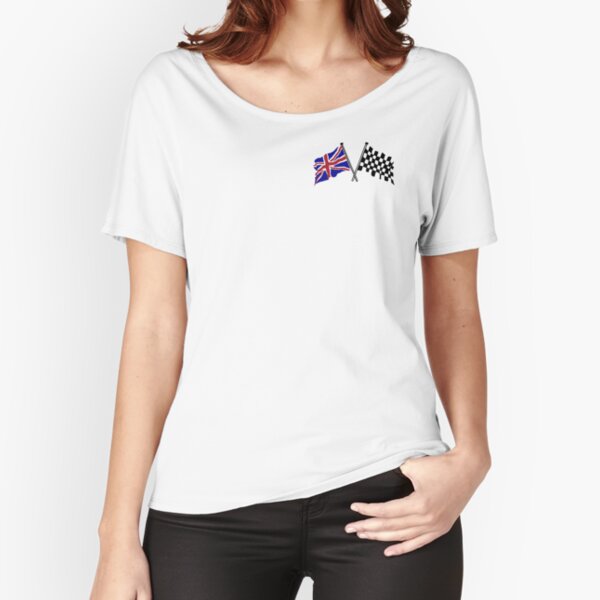 Crossed flags - Racing and Great Britain Relaxed Fit T-Shirt