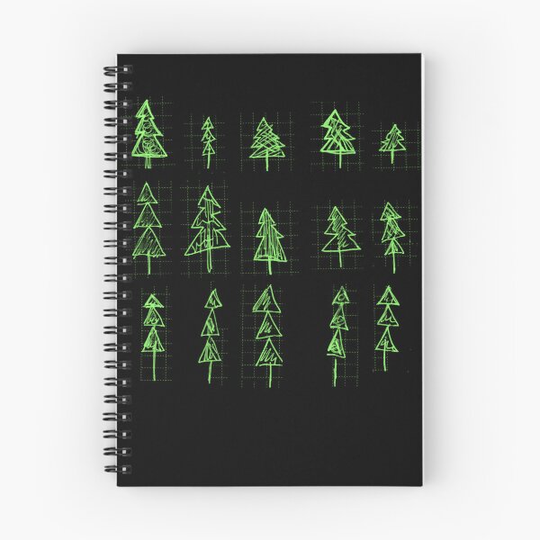 Item preview, Neon Green Christmas Trees Drawings designed and sold by acediscovery.