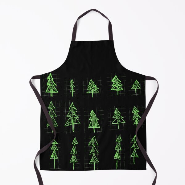 Item preview, Neon Green Christmas Trees Drawings designed and sold by acediscovery.