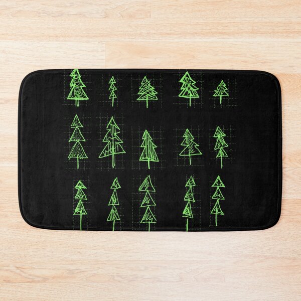 Item preview, Neon Green Christmas Trees Drawings designed and sold by acediscovery.
