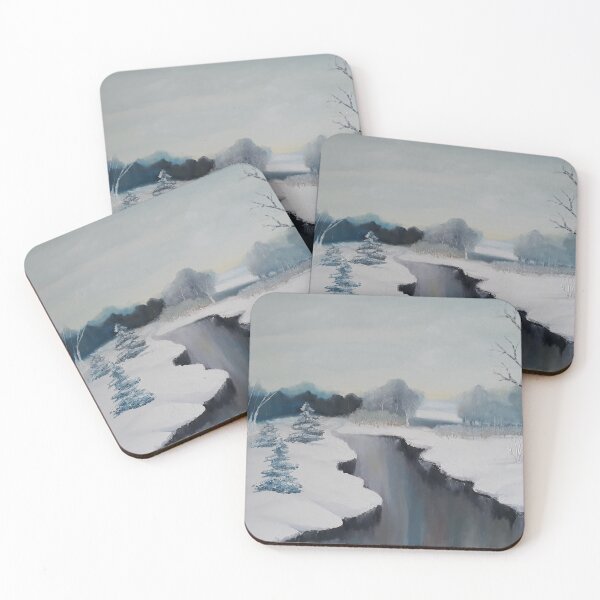 Item preview, Icy River - amazing original winter landscape by Luna Smith designed and sold by Luna-Smith.