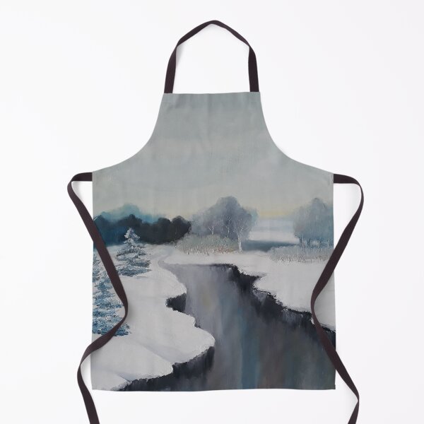 Item preview, Icy River - amazing original winter landscape by Luna Smith designed and sold by Luna-Smith.