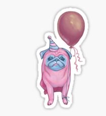 Party pug Sticker