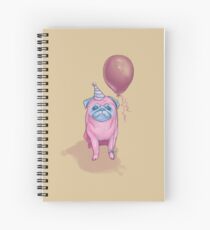 Party pug Spiral Notebook
