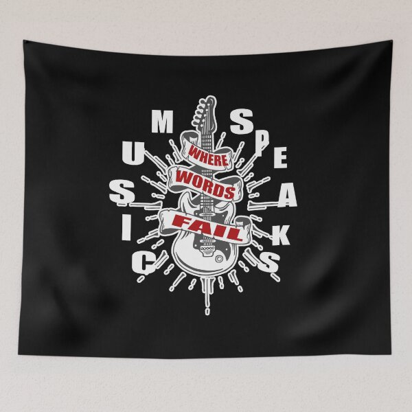 Item preview, where words fail music speaks guitar | music lovers and dance | pop song designed and sold by stylechoc.