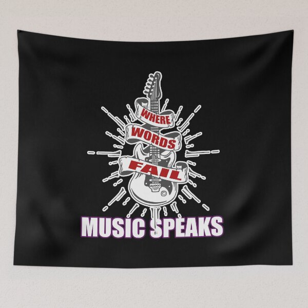 Item preview, where words fail music speaks guitar | music lovers and dance | pop song designed and sold by stylechoc.
