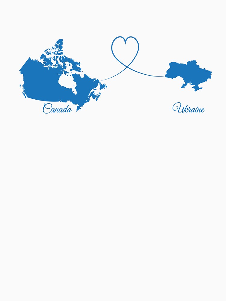 Thumbnail 7 of 7, Classic T-Shirt, Canada Hearts Ukraine designed and sold by Carl Green.