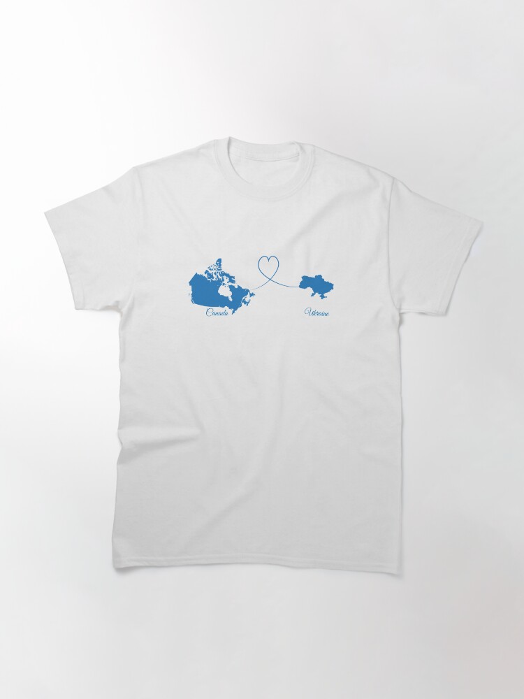 Thumbnail 2 of 7, Classic T-Shirt, Canada Hearts Ukraine designed and sold by Carl Green.
