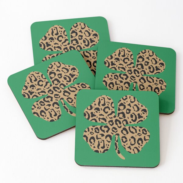 Item preview, Leopard Shamrock, Lucky Clover, Leopard Clover, St Patricks Day designed and sold by DesignHouse07.