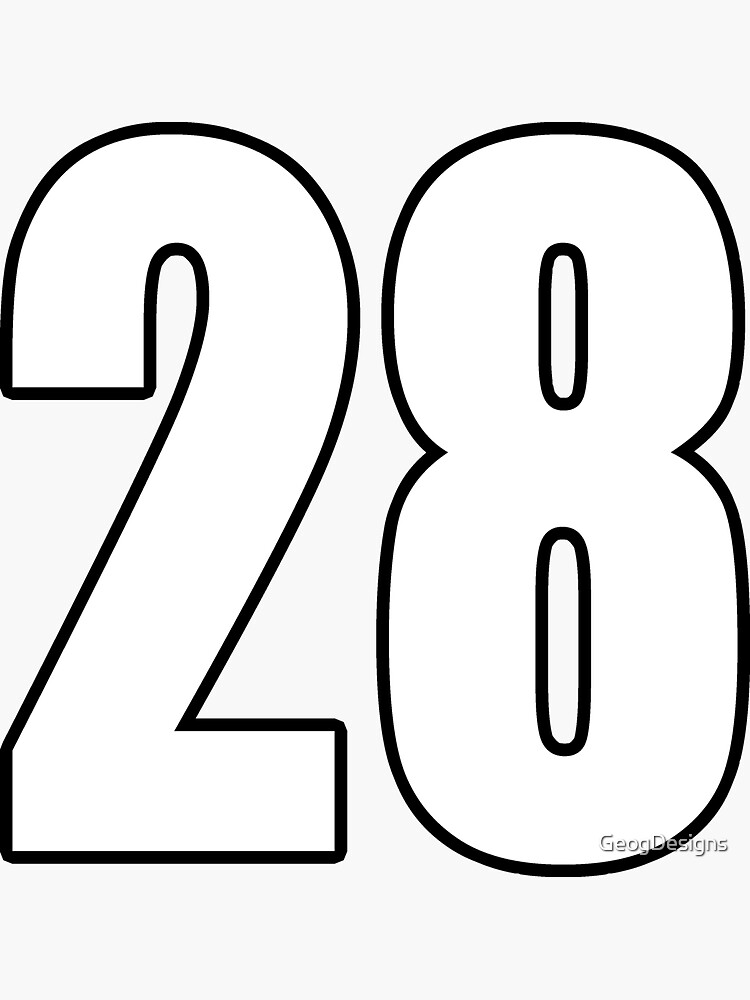 14 number fourteen - soccer sport shirt number Sticker by GeogDesigns