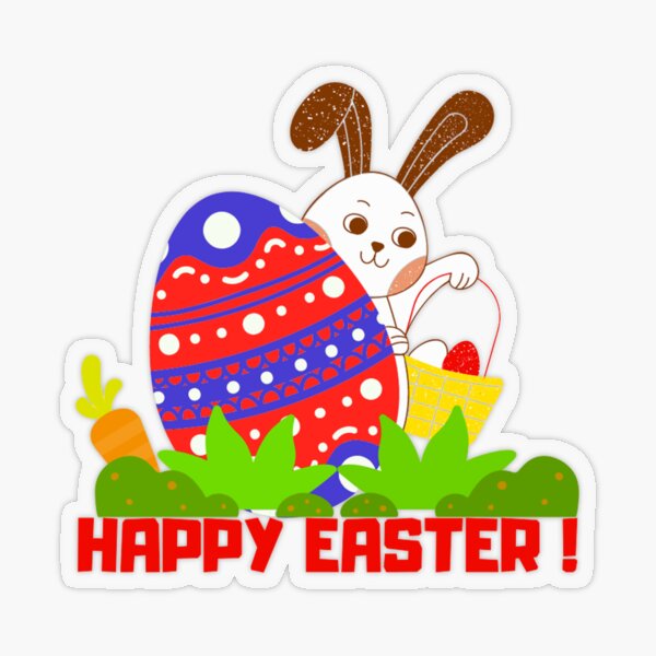 Happy Easter Day Celebration 2024 Sticker for Sale by Jovan Bošković