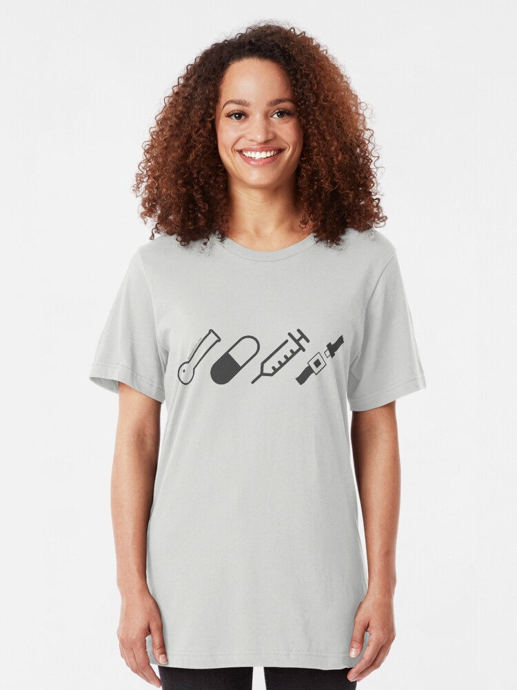 Alternate view of Harm Reduction Tips Slim Fit T-Shirt