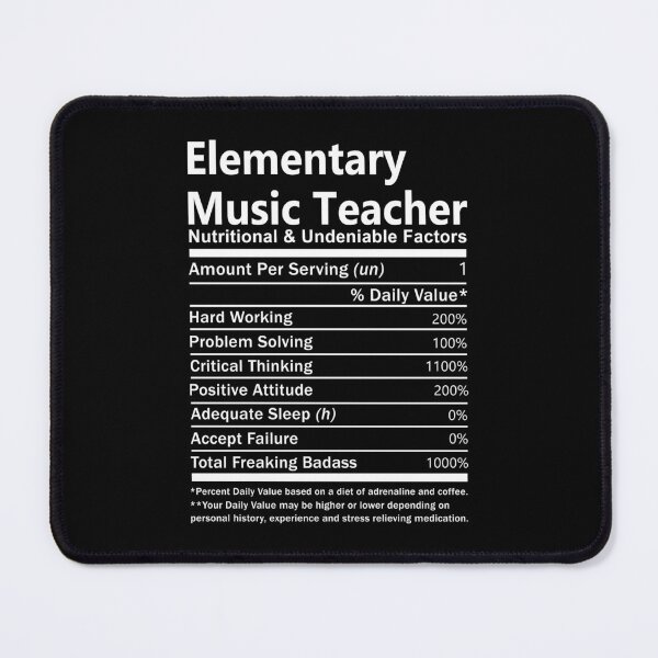 Item preview, Elementary Music Teacher  T Shirt - Nutritional Daily Factors Job Gift Item Tee designed and sold by anthonyodo.