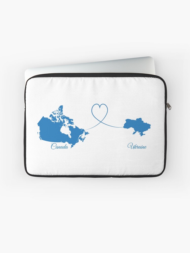 Thumbnail 1 of 2, Laptop Sleeve, Canada Hearts Ukraine designed and sold by Carl Green.