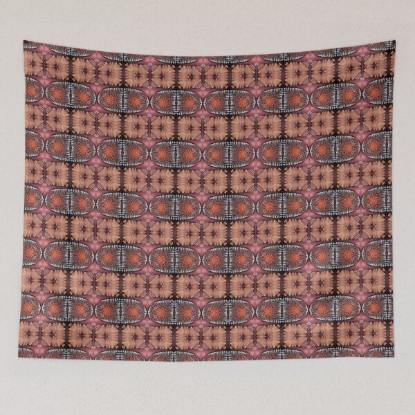 Item preview, African print Colorful brown, white and orange colors.  designed and sold by NaniniDesigns.
