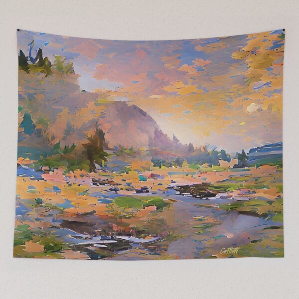 Item preview, Pretty Impressionism Landscape of Oregon - Painting of Oregon designed and sold by CattlettArt.