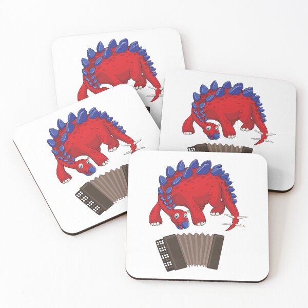 Item preview, Dinosaur Playing Accordion ,Funny Good Dinosaur Accordion Lovers Cool Red Blue Design designed and sold by pedrored369.