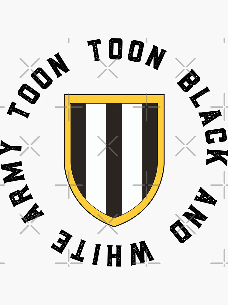 "Toon Toon Black And White Army - Newcastle" Sticker By TheGoodFan ...