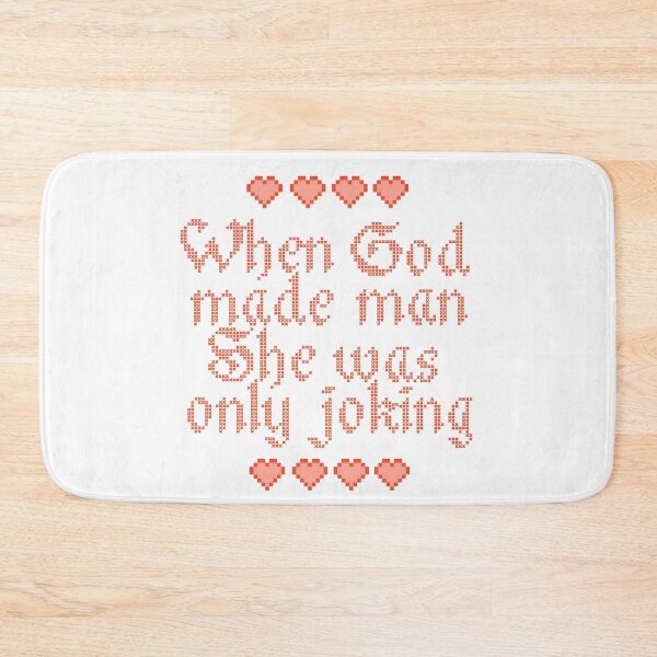Item preview, When god made man she was only joking - cross stitch designed and sold by RebeccaART5.
